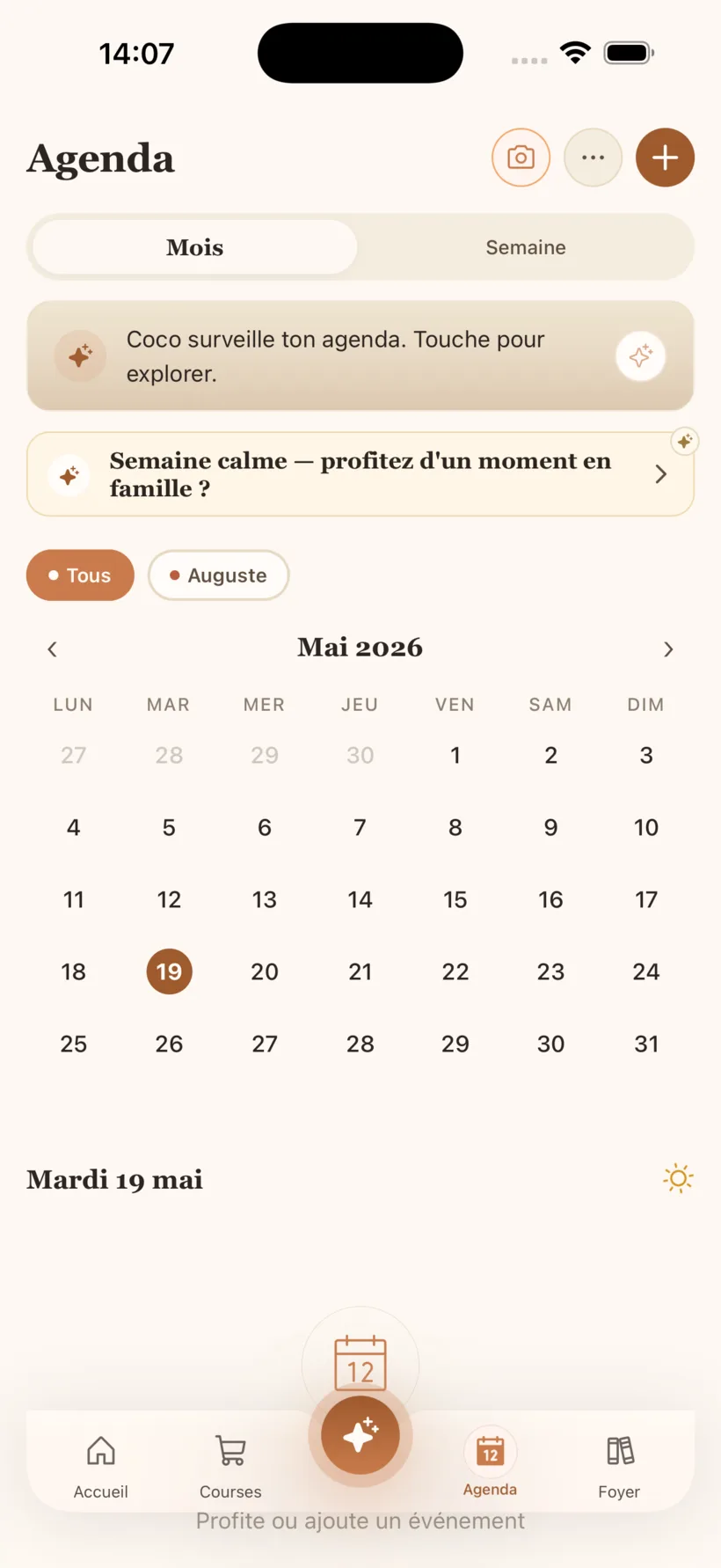 Agenda partagé et intelligent