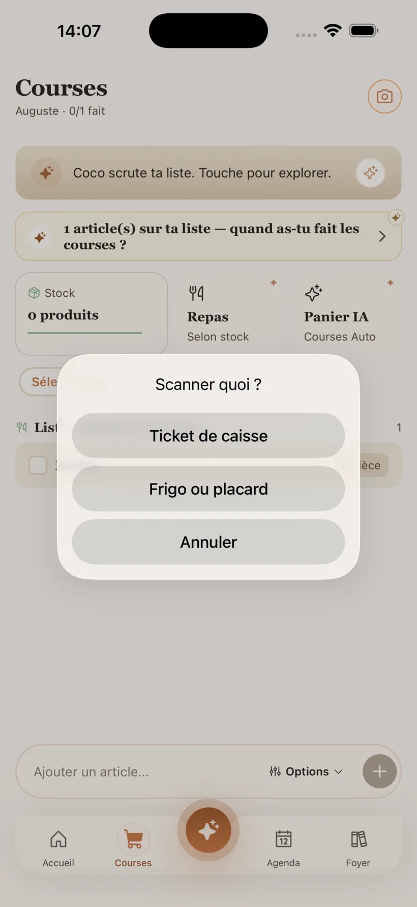 Scan d'un document par Coco