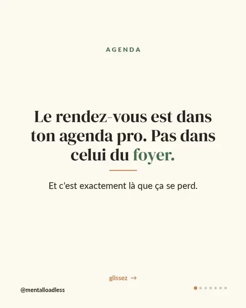 Carrousel Instagram : Le rendez-vous est dans ton agenda pro.